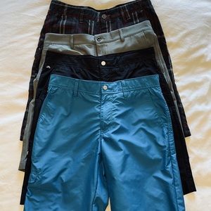 Four pairs of men’s golf shorts.